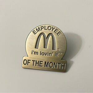 McDonalds Employee of the Month I'm Lovin It Golden Arches Pin Souvenir